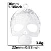 Imagen de Acero Inoxidable Halloween Colgantes Charms Cráneo Multicolor Tallado Hueco 2 Unidades