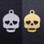 Image de Breloques en Acier Inoxydable Halloween Tête de Mort Multicolore Cœur Creux 14mm x 10mm , 5 Pcs