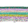 Picture of Polymer Clay Beads Cylinder Multicolor Flower Pattern About 6mm x 6mm