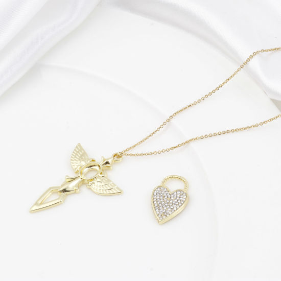 Picture of Zinc Based Alloy Fairy Tale Collection Pendants Gold Plated Scepter Heart