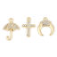 Picture of Zinc Based Alloy Micro Pave Charms Gold Plated