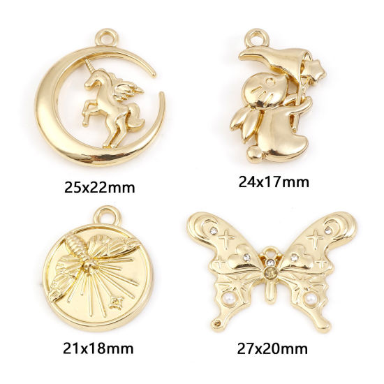 Picture of Zinc Based Alloy Charms Gold Plated Animal Insect