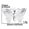 Picture of Stainless Steel Insect Charms Multicolor Butterfly Animal 22mm x 14mm