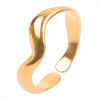 Picture of Stainless Steel Ins Style Open Adjustable Rings Multicolor Wave 18.1mm(US Size 8)