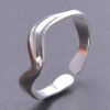 Picture of Stainless Steel Ins Style Open Adjustable Rings Multicolor Wave 18.1mm(US Size 8)