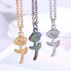 Picture of Stainless Steel Charms Multicolor Rose Flower 24mm x 10mm