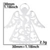 Picture of Stainless Steel Religious Pendants Multicolor Angel Filigree 3cm x 3cm