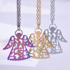 Picture of Stainless Steel Religious Pendants Multicolor Angel Filigree 3cm x 3cm