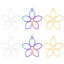 Picture of Stainless Steel Charms Multicolor Flower Hollow 26mm x 25mm