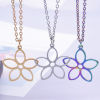 Picture of Stainless Steel Charms Multicolor Flower Hollow 26mm x 25mm