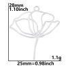 Picture of Stainless Steel Charms Multicolor Lotus Flower Hollow 28mm x 25mm