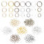 Picture of Iron Based Alloy Double Split Jump Rings Findings For Jewelry Making Multicolor Round