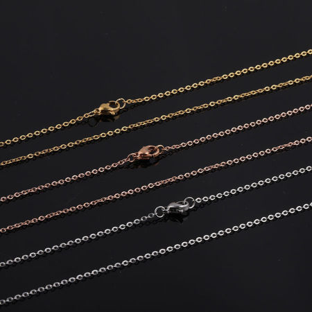Stainless Steel Link Cable Chain Necklace Multicolor 75cm(29 4/8") long