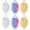 Picture of Stainless Steel Halloween Charms Multicolor Owl Animal 19mm x 10mm