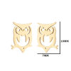 Picture of Stainless Steel Halloween Ear Post Stud Earrings Multicolor Owl Animal Hollow