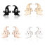 Picture of Stainless Steel Halloween Ear Post Stud Earrings Multicolor Ghost 11mm x 8mm