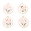 Picture of Zinc Based Alloy Charms Gold Plated Light Pink Round Disc Flower Enamel 28mm x 25mm