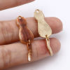 Picture of Zinc Based Alloy Pendants Gold Plated Multicolor Cat Animal Enamel 3.5cm x 1cm