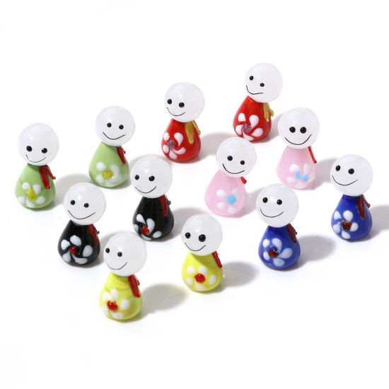 Picture of Lampwork Glass Beads Sunny Doll Multicolor 3D