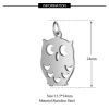 Picture of Stainless Steel Halloween Charms Multicolor Owl Animal Moon Hollow 24mm x 13.5mm