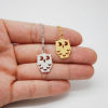 Picture of Stainless Steel Halloween Charms Multicolor Owl Animal Moon Hollow 24mm x 13.5mm