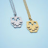 Picture of Stainless Steel Halloween Charms Multicolor Owl Animal Moon Hollow 24mm x 13.5mm