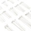 Image de Aiguilles Tiges à Œil en Alliage de Fer Argent Mat 0.7mm (21 gauge), 500 Pcs