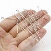 Picture of Iron Based Alloy Eye Pins Silver Tone 0.7mm (21 gauge)