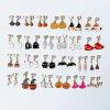 Picture of Halloween Non Piercing Clip-on Earrings Gold Plated Multicolor Halloween Enamel 3cm