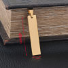 Picture of 201 Stainless Steel Pendants Rectangle Multicolor Blank Stamping Tags Two Sides 4.5cm x 1cm