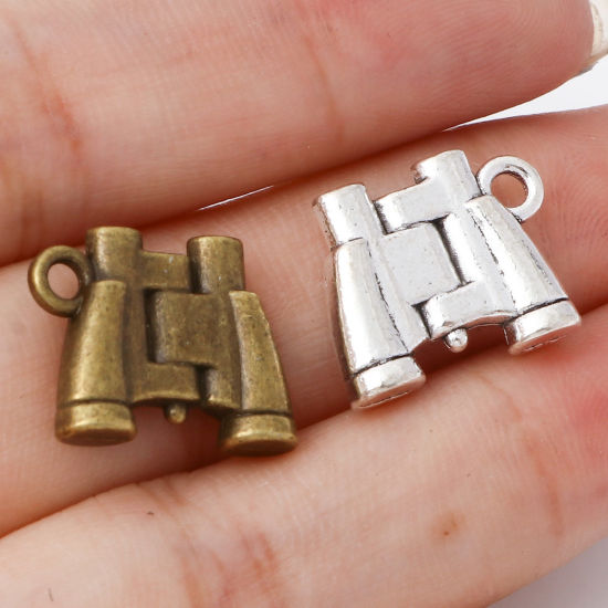 Picture of Zinc Based Alloy Travel Charms Multicolor Telescope 3D 17mm x 13mm