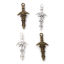 Imagen de Zamak Colgantes Charms Espada Multicolor 3D 28mm x 13mm, 50 Unidades
