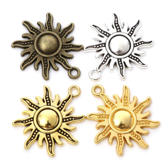 Picture of Zinc Based Alloy Galaxy Charms Multicolor Sun 28mm x 25mm