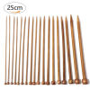 Picture of Natural Bamboo Single Pointed Knitting Needles Brown 25cm(9 7/8") long