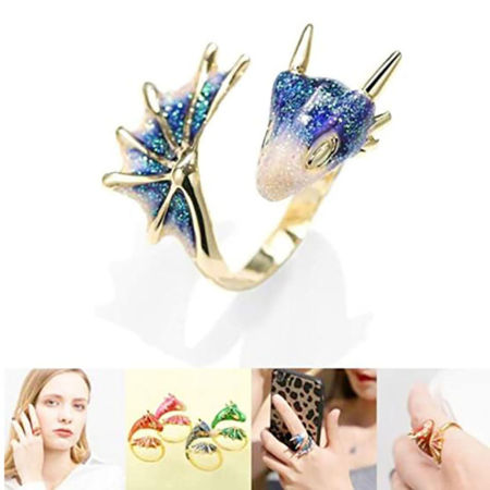 Bagues Gothique Ouvert Bague Enroulée Ajoustable Multicolore Dragon 1 Pièce