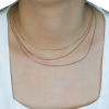 Imagen de 304 Acero Inoxidable Estilo Ins Cadena Serpiente Collares Multicolor 40cm longitud, Cadena: 1mm, 1 Unidad