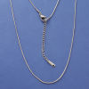 Imagen de 304 Acero Inoxidable Estilo Ins Cadena Serpiente Collares Multicolor 40cm longitud, Cadena: 1mm, 1 Unidad