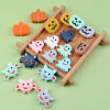 Изображение Silicone Halloween Spacer Beads Pumpkin Multicolor Halloween Ghost Pattern 2 PCs
