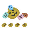 Изображение Silicone Halloween Spacer Beads Pumpkin Multicolor Halloween Ghost Pattern 2 PCs