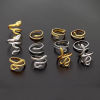 Imagen de 304 Acero Inoxidable Elegante Abierto Ajustable Anillos Multicolor Serpiente 1 Unidad
