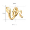 Imagen de 304 Acero Inoxidable Elegante Abierto Ajustable Anillos Multicolor Serpiente 1 Unidad