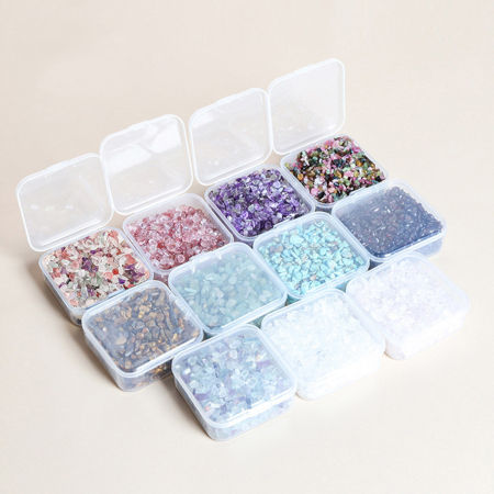 Gemstone ( Mix ) Loose Cabochons (No Hole) Chip Beads Multicolor 3mm - 2mm