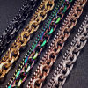 Picture of 304 Stainless Steel Stylish Link Chain Multilayer Layered Bracelet Multicolor 21cm(8.3") long