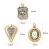 Picture of Brass Micro Pave Gold Plated Black Clear Cubic Zirconia