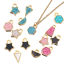 Picture of 304 Stainless Steel Charms Gold Plated Multicolor Geometric Enamel 1 Piece