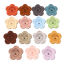 Image de Étiquettes en PU Fleur Multicolore " Handmade " 3.5cm x 3.5cm, 10 Pcs