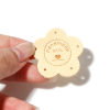 Picture of PU Leather Label Tags Flower Multicolor " Handmade " 3.5cm x 3.5cm