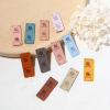 Picture of PU Leather Label Tags Rectangle Multicolor " Handmade " 5cm x 2cm