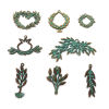 Picture of Zinc Based Alloy Patina Pendants Antique Bronze Olive Branch Leaf