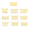 Picture of 304 Stainless Steel Charms Gold Plated Angel Number 26mm x 12mm